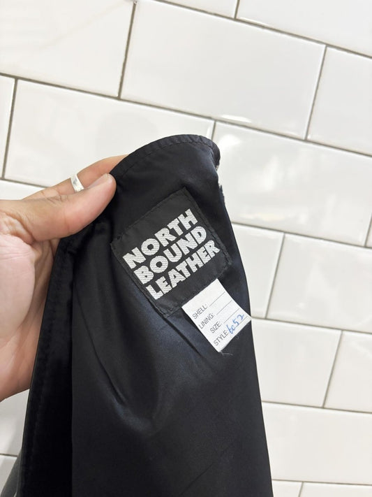 vintage northbound leather genuine leather mini skirt - good market thrift store