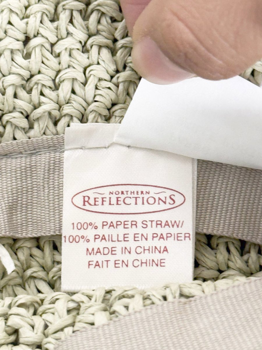 vintage NR raffia woven flower bucket hat | northern reflections - good market thrift store