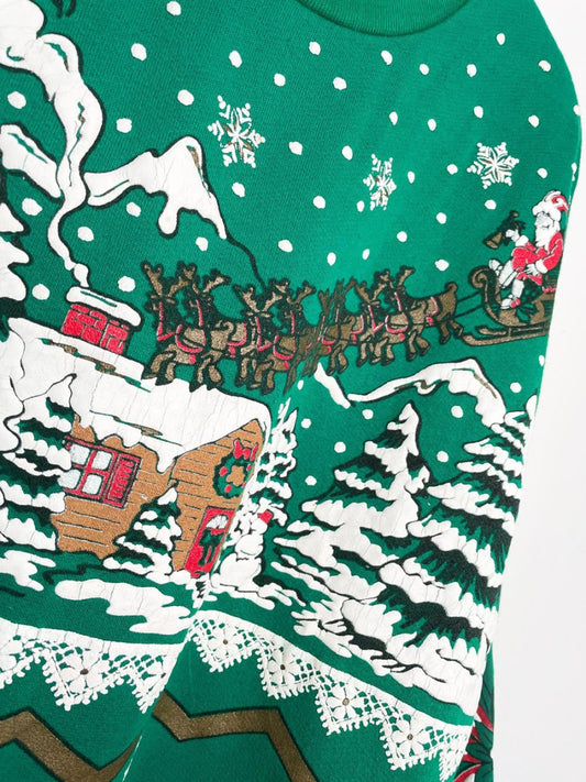 vintage nutcracker santas coming graphic sweatshirt | made in USA - good market thrift store