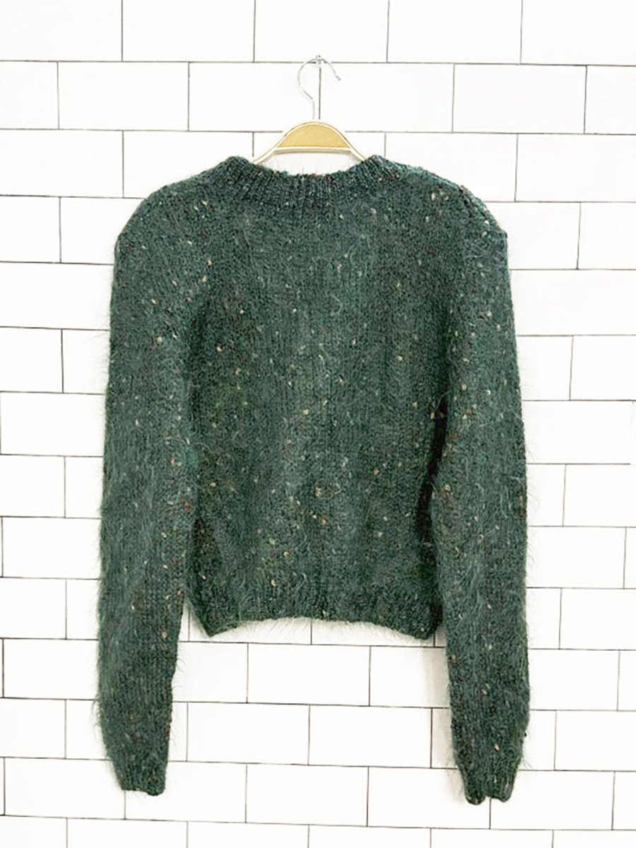 vintage obr mohair - blend full button knit cardigan - good market thrift store