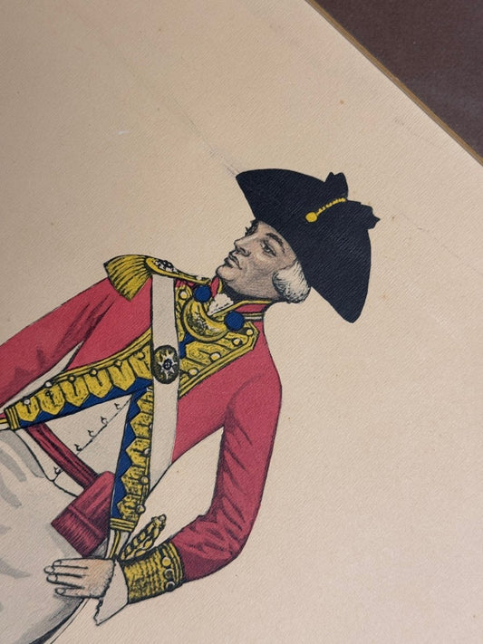 vintage officer guards uniform print | 1790 - good market thrift store