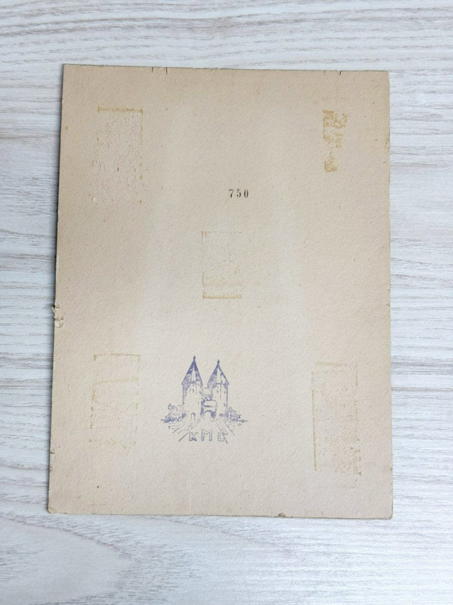 vintage oil on board of man drinking wine painting | bar decor - good market thrift store