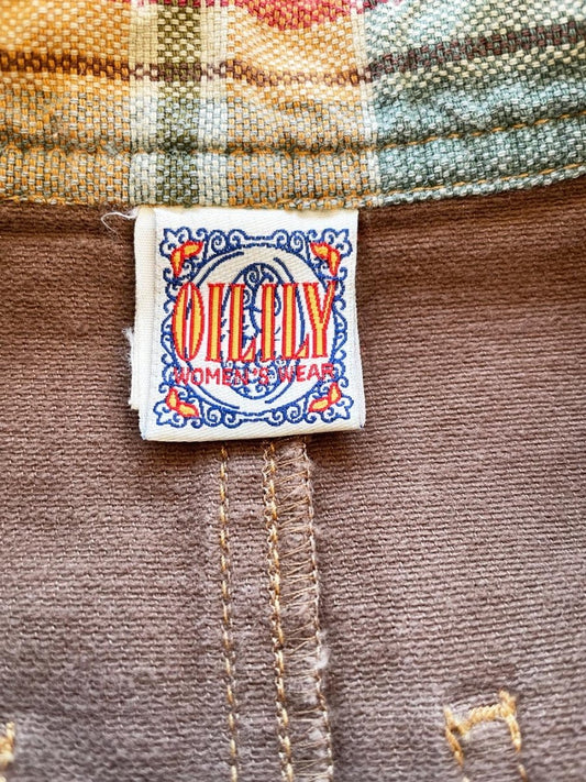 vintage oilily canvas carpenter full midi skirt | made in Holland - good market thrift store