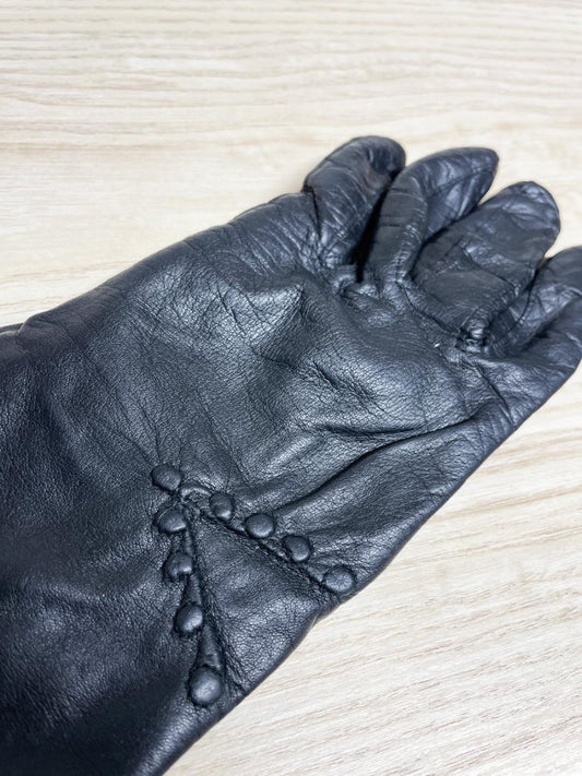 vintage paris leather gloves | wool - blend lining - good market thrift store