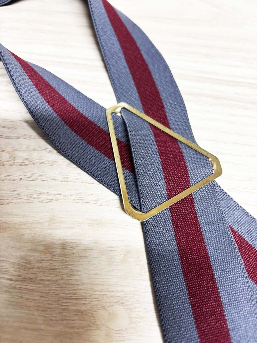 vintage pelican usa striped clip on suspenders - good market thrift store