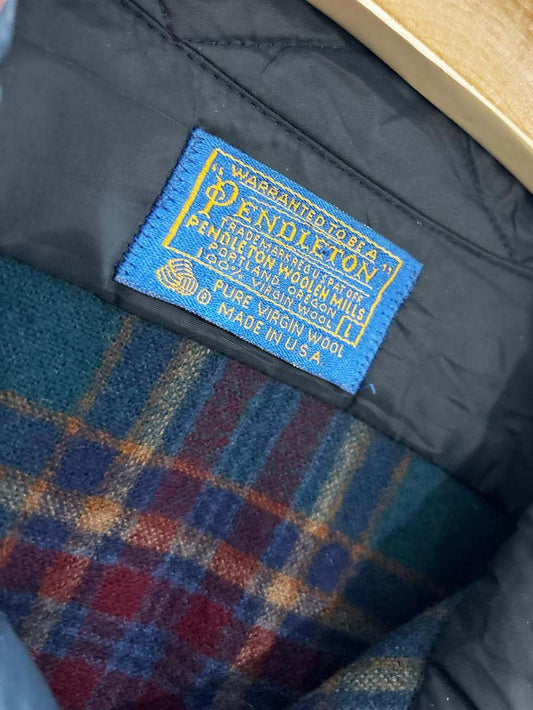 vintage pendleton 100% wool flannel button down shirt | made in USA - good market thrift store
