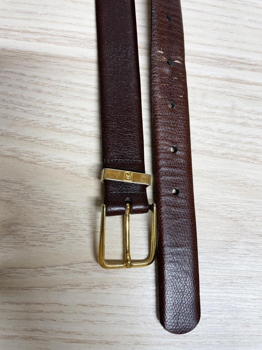 vintage pierre cardin leather minimal belt | paris new york - good market thrift store