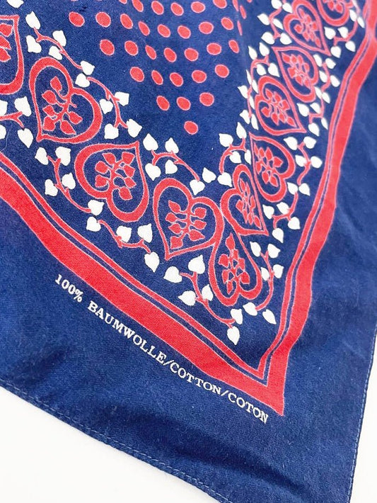 vintage polka dot print square bandana - good market thrift store