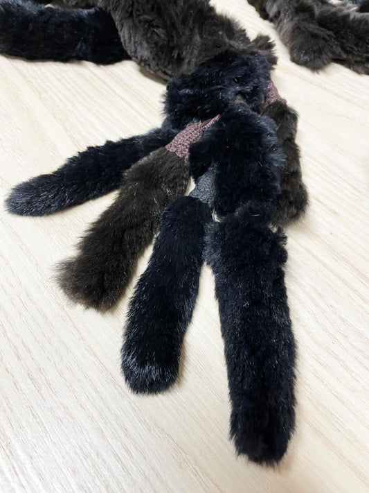 vintage rabbit fur tassel scarf - good market thrift store