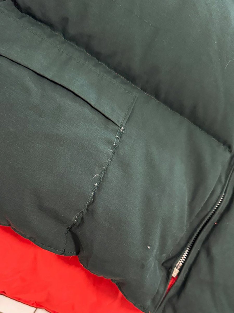 vintage reversible full zip down puffer hunting vest | opti zipper - good market thrift store