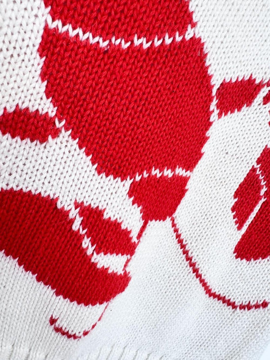 vintage rober scott nantucket lobster ramie-blend knit sweater - good market thrift store