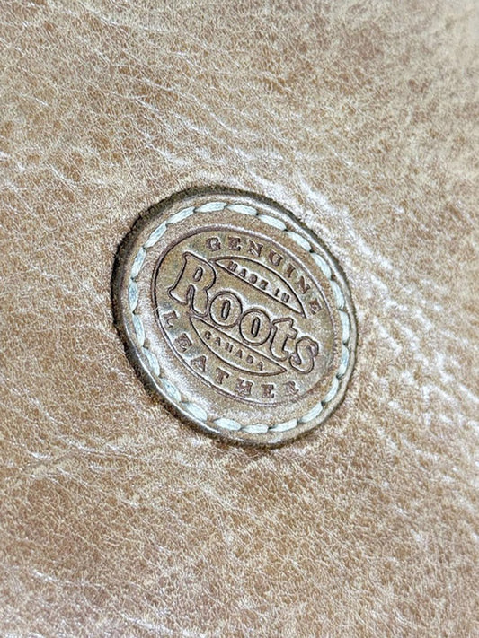 vintage roots leather crossbody bag | made in Canada - good market thrift store