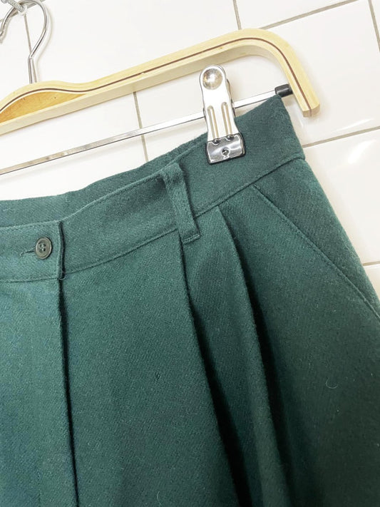 vintage sag harbour 100% wool pleated trouser shorts - good market thrift store
