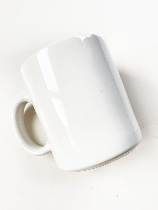 vintage santa claus through window mug - good market thrift store