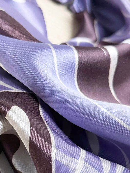 vintage satin retro square scarf | hand - rolled edge - good market thrift store