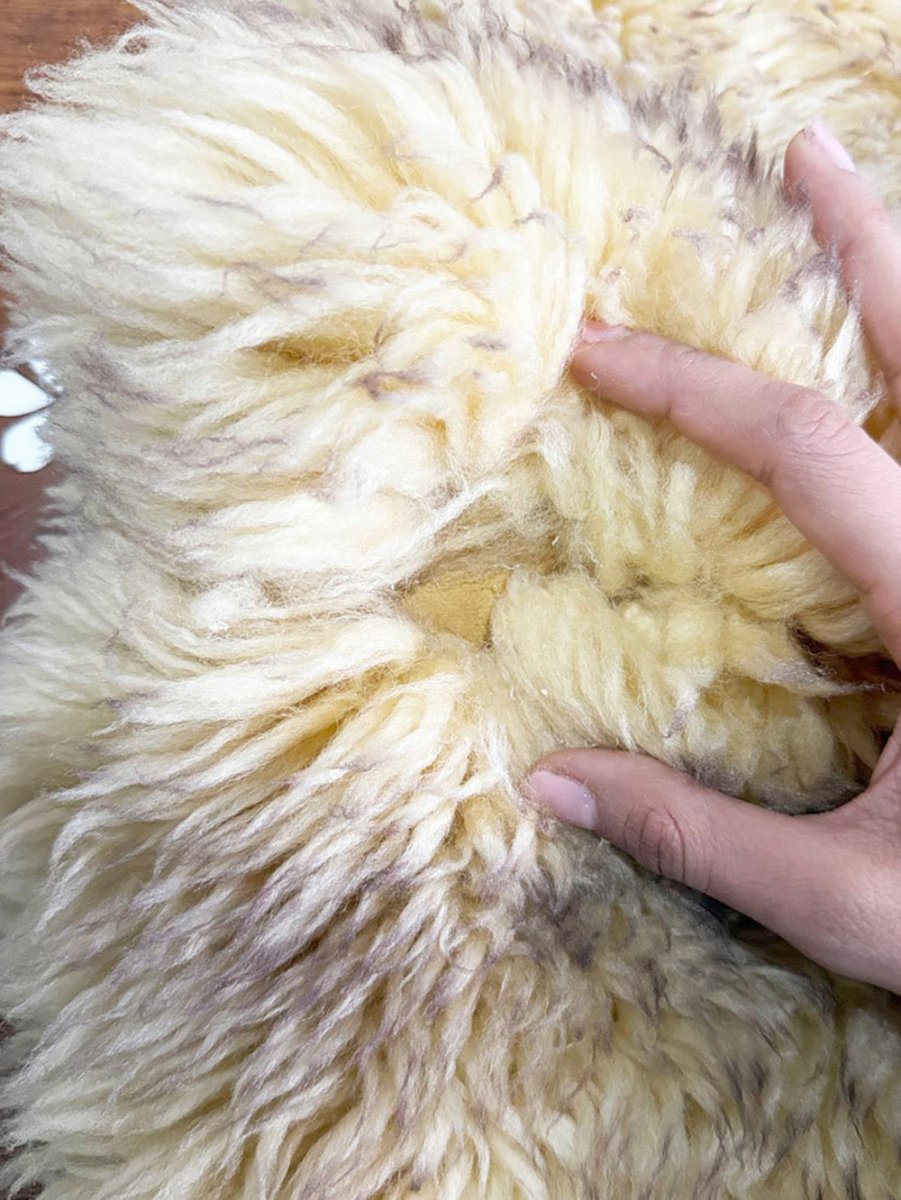 vintage sheepskin chair cover | area rug - good market thrift store