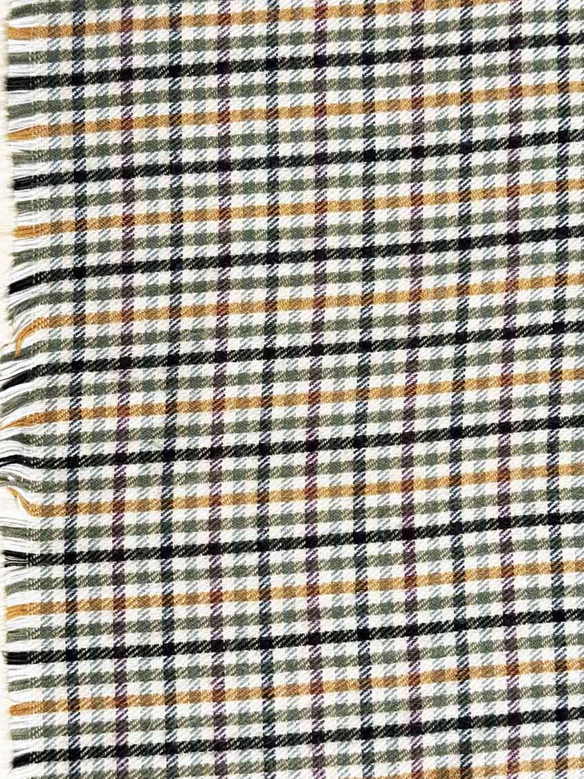 vintage soft check fringe scarf - good market thrift store