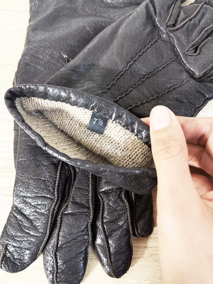 vintage soft leather gloves | 100% wool lining - good market thrift store