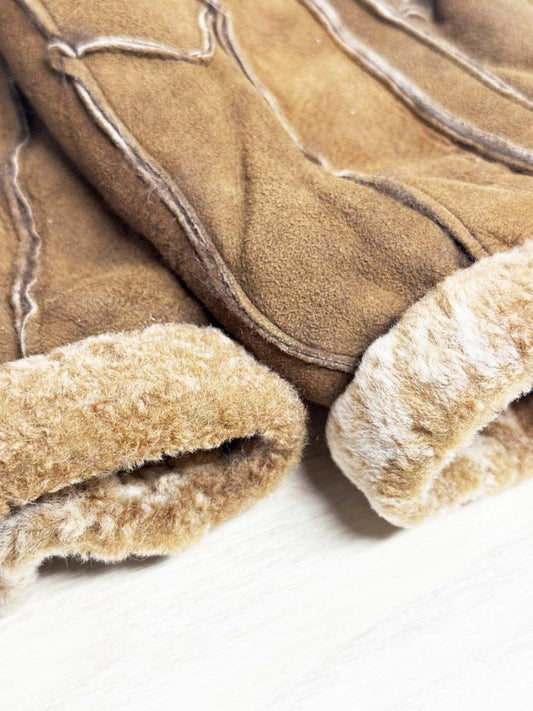vintage soft leather sheepskin mittens - good market thrift store
