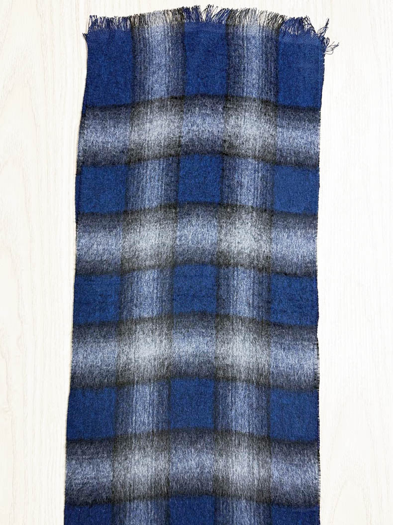 vintage soft tartan fringe scarf | made in West Germany - good market thrift store