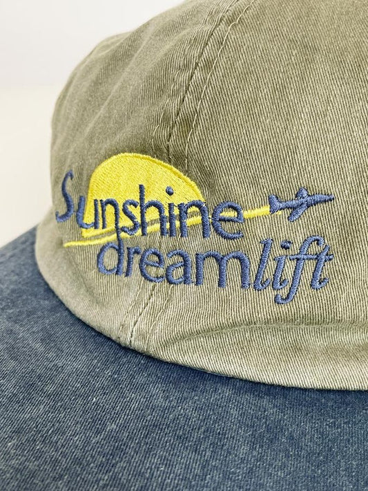 vintage sunshine dream life two tone denim cap | ajm headwear | made in canada - good market thrift store