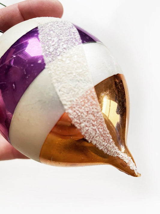 vintage tear drop glass ball ornament - good market thrift store