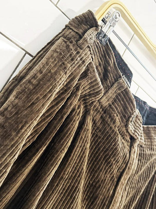 vintage tessuto pleated chunky cord trousers | made in Portugal - good market thrift store