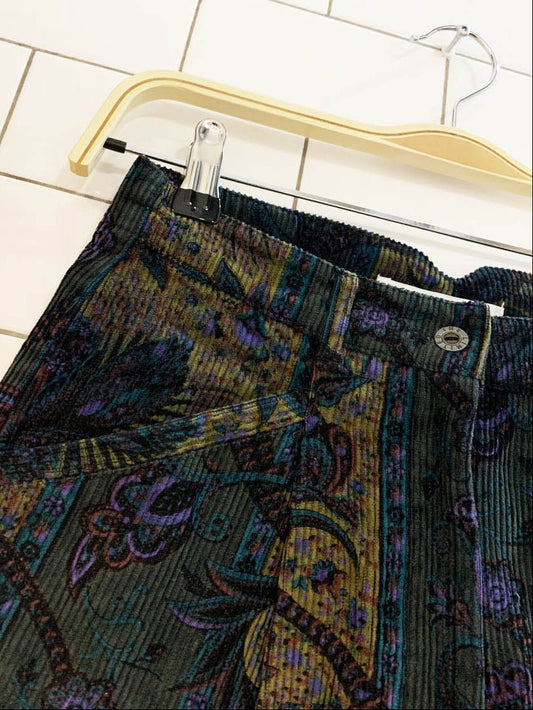 vintage the limited paisley chunky cord high waist pants - good market thrift store