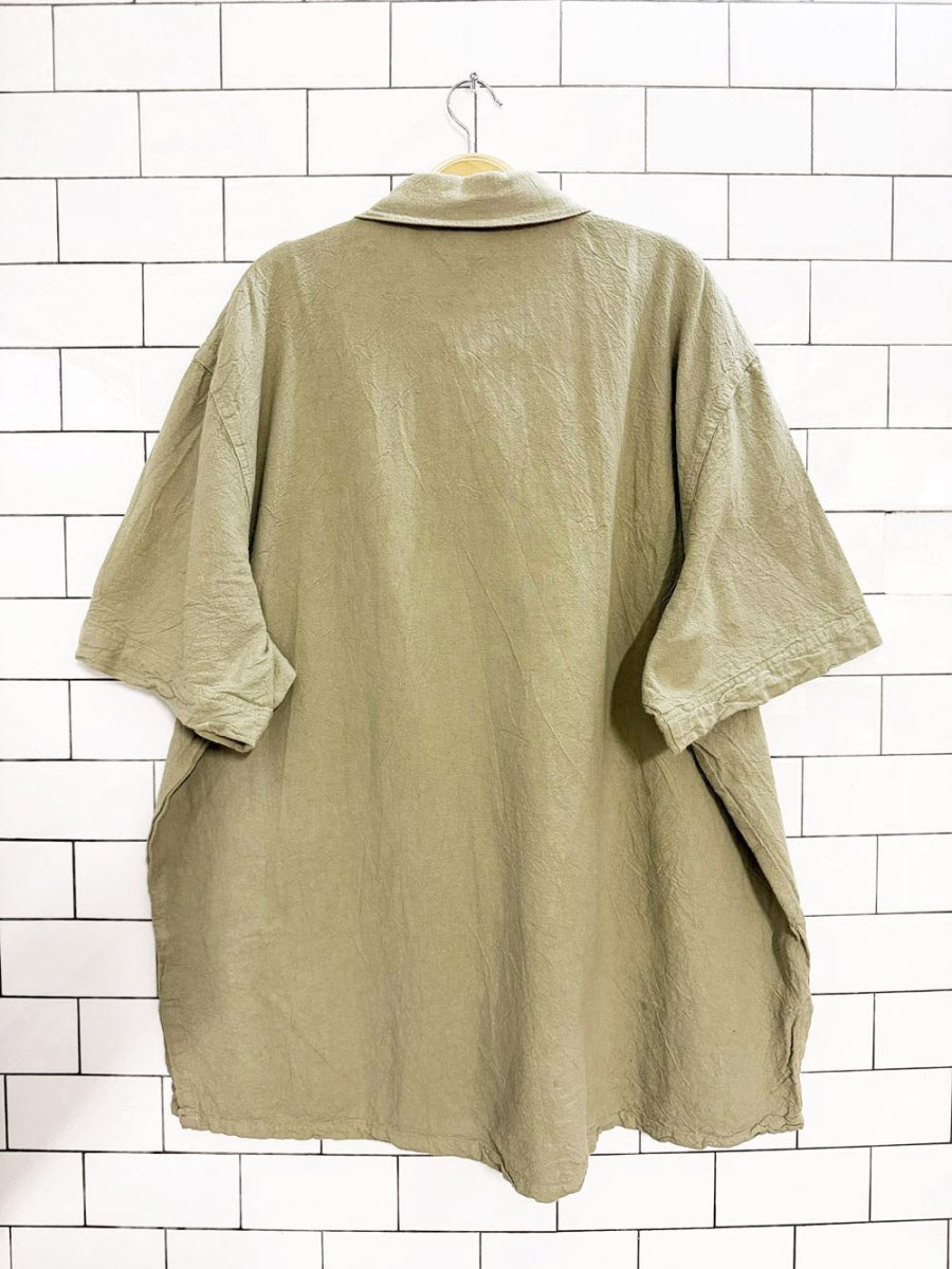 vintage tilley cotton naturals 1/4 button shirt | made in Canada - good market thrift store