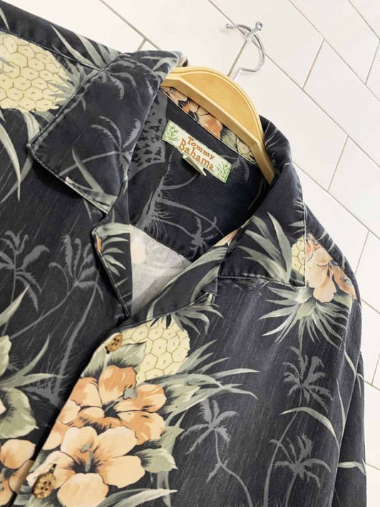 vintage tommy bahama 100% silk full button cabana shirt - good market thrift store