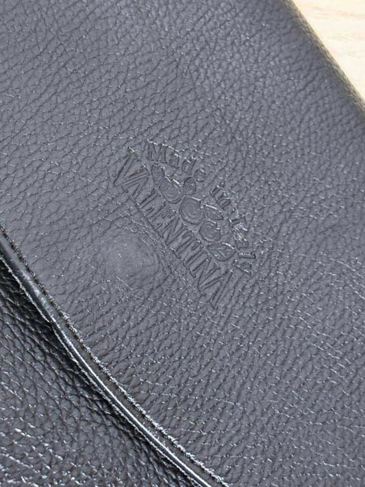 vintage valentina leather front flap crest shoulder bag | made in Italy - good market thrift store