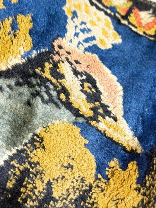 vintage velvet peacock tapestry wall hanging - good market thrift store