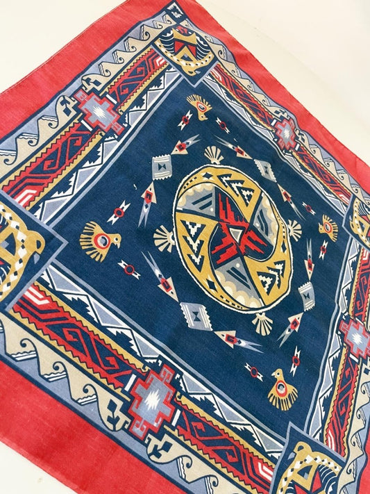 vintage wamcraft southwestern square bandana | made in usa - good market thrift store