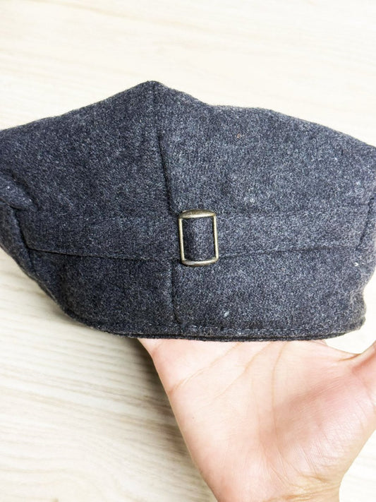 vintage wool - blend flat cap with ear muffs - good market thrift store