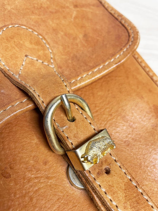 vintage yak leather briefcase - good market thrift store