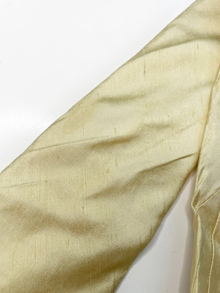 vintage YSL 100% raw silk butter yellow tie | yves saint laurent - good market thrift store