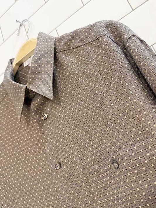 vintage zanella woven check dress shirt | made in Italy - good market thrift store