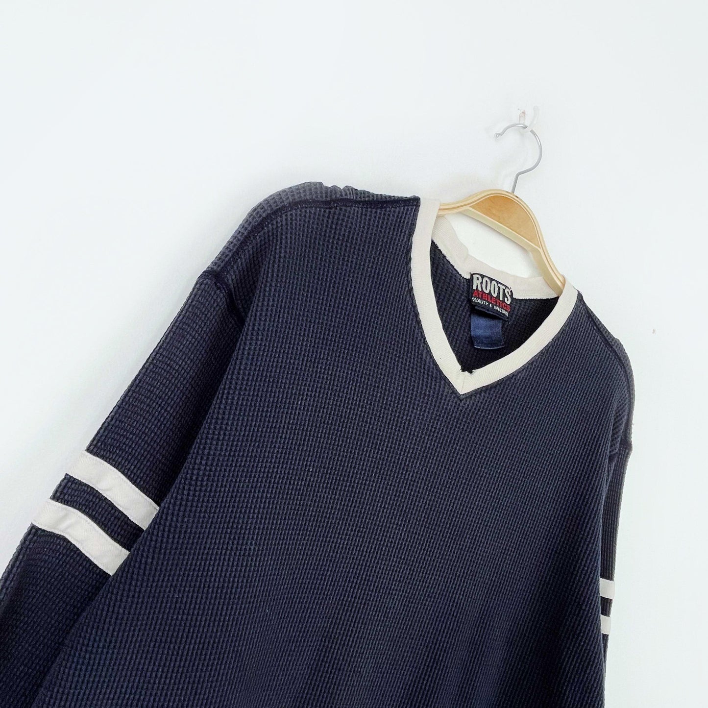 vintage 00s roots waffle thermal long sleeve