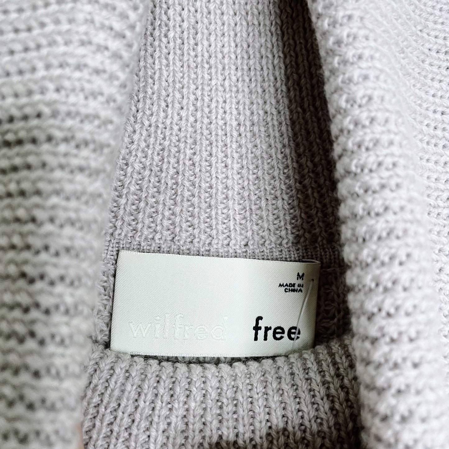 wilfred free bianca grey merino wool sweater dress - size medium