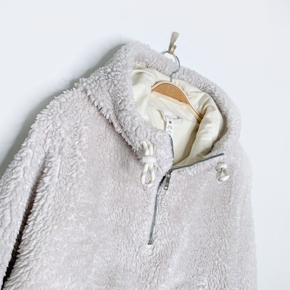 lululemon 2021 textured fleece half zip hoodie