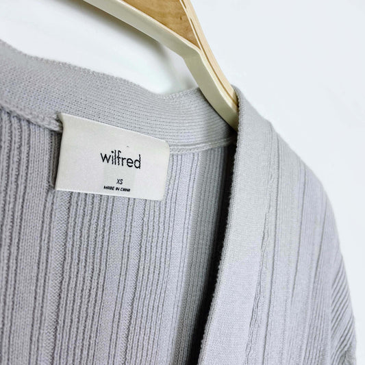 wilfred grey thais wool cropped cardigan - size xs