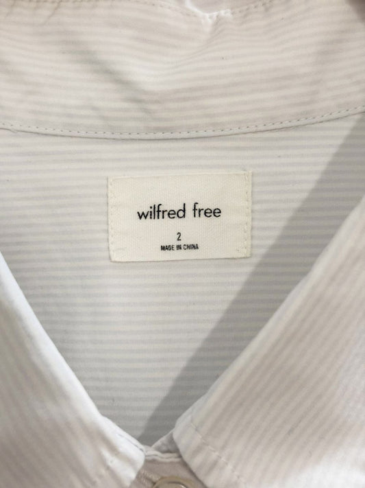 wilfred free blue stripe oversized shirt | aritzia - good market thrift store