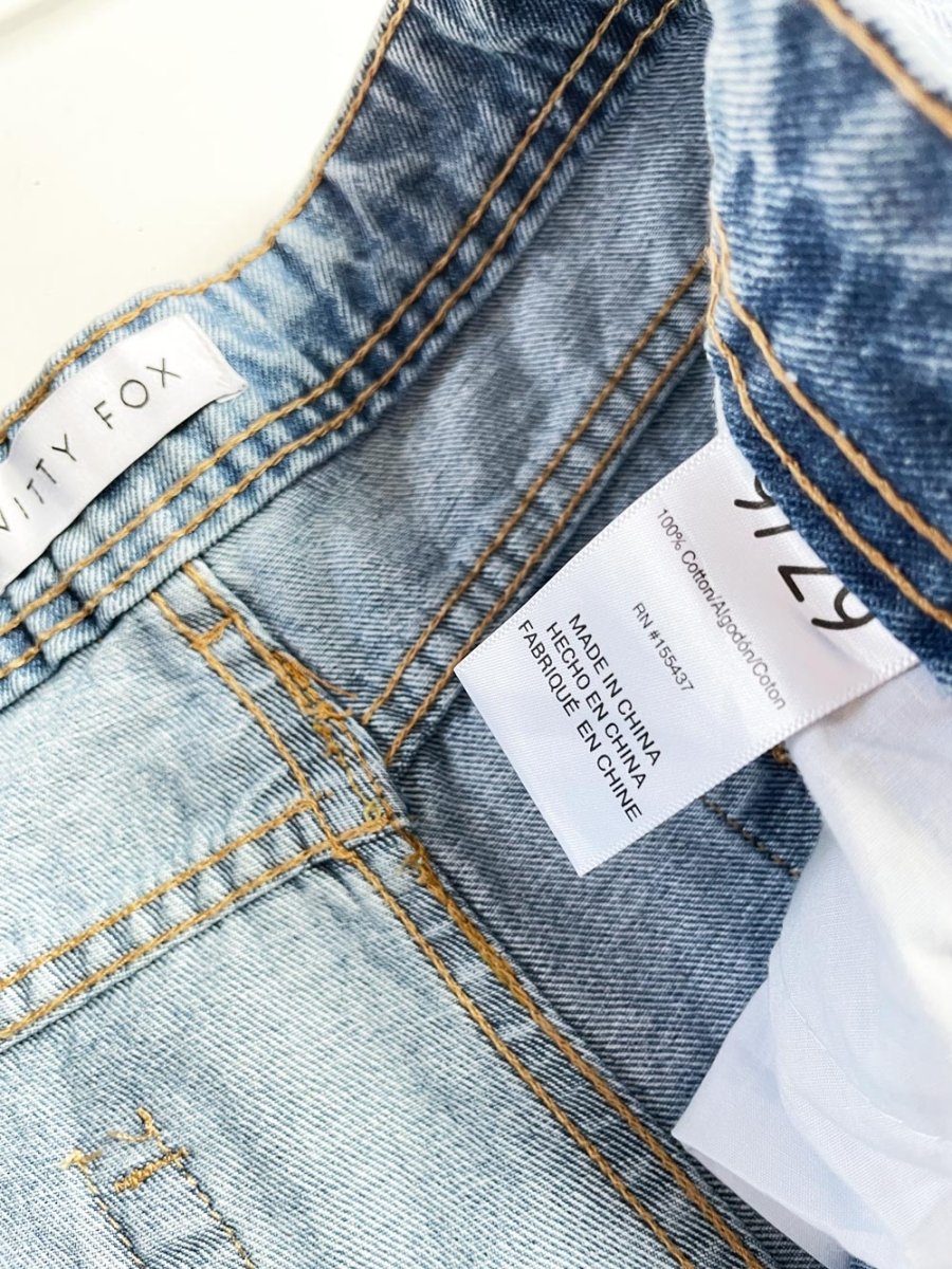 witty fox 90s baggy long denim shorts - good market thrift store