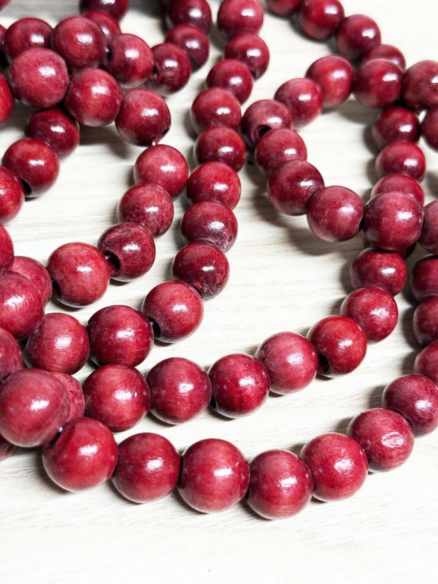 wood bead holiday garland - good market thrift store