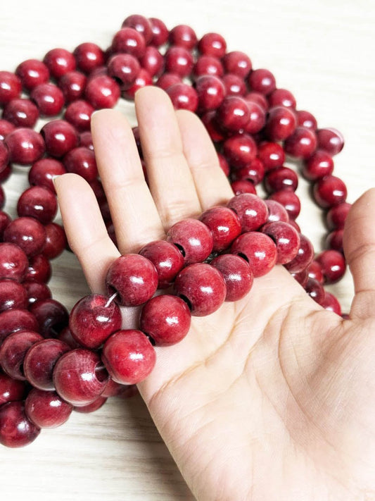 wood bead holiday garland - good market thrift store