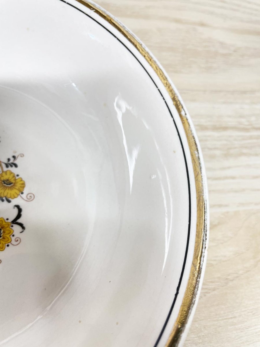 x2 vintage 30s antique 22k gold soup bowl | her majesty's china - good market thrift store