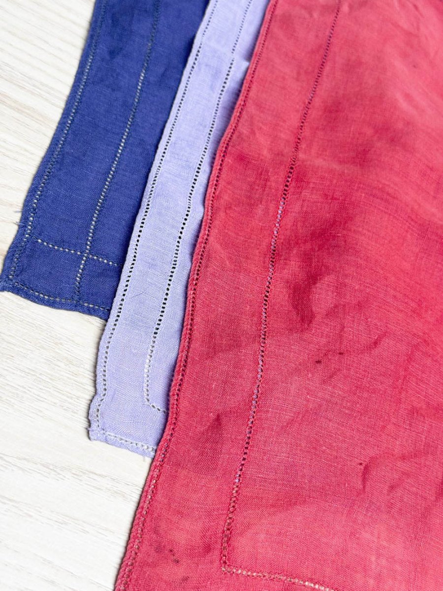 x3 vintage pointelle square scarves - good market thrift store