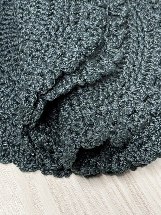 x4 vintage hand - knit oval dinner placements - good market thrift store