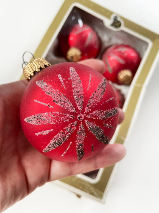 x6 vintage krebs & sohn glass ornaments | made in west germany - good market thrift store