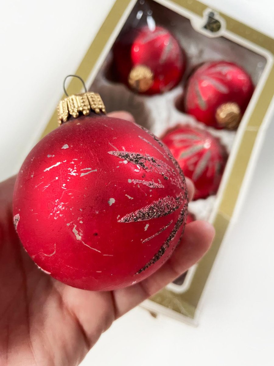 x6 vintage krebs & sohn glass ornaments | made in west germany - good market thrift store